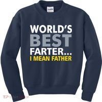 World's Best Farter I Mean Father Funny Dad Kids Sweatshirt thumb 0
