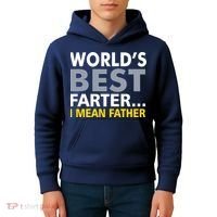 World's Best Farter I Mean Father Funny Dad Kids Hoodie thumb 4