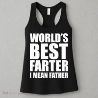 World's Best Farter I Mean Father Funny Dad Logo Women's Tank Top thumb 3