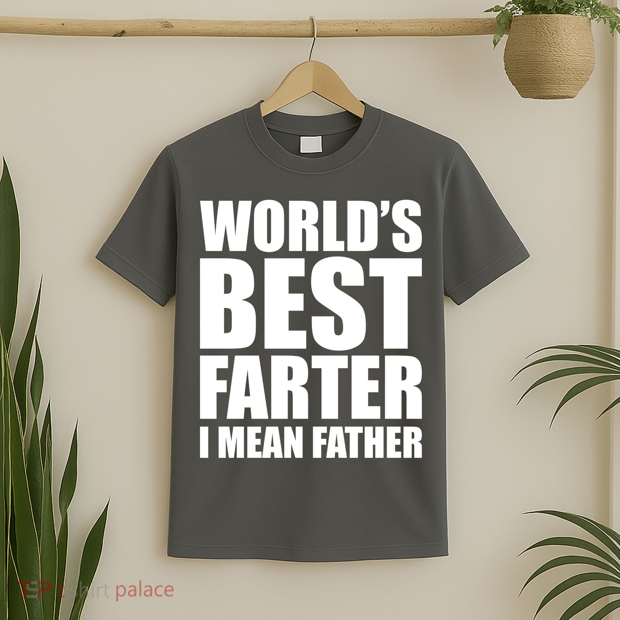World's Best Farter I Mean Father Funny Dad Logo T-Shirt