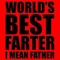 World's Best Farter I Mean Father Funny Dad Logo Santa Hat thumb 1