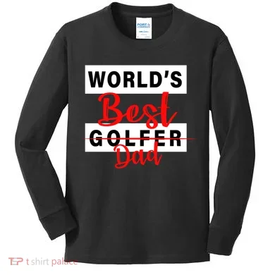 World's Best Golfer Dad Kids Long Sleeve Shirt