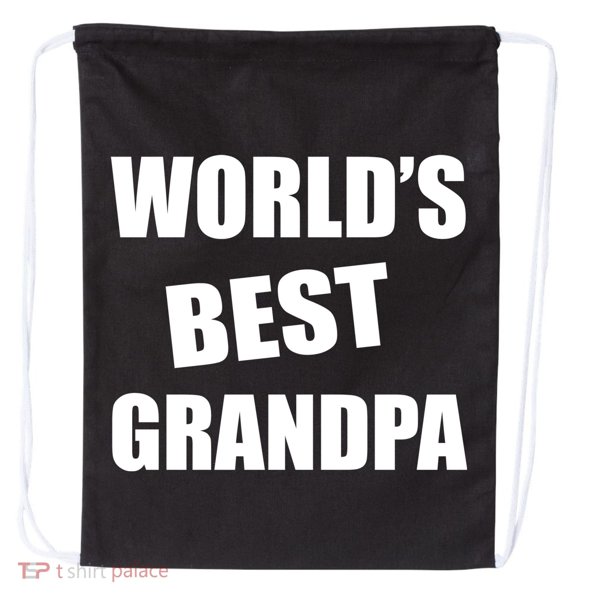 World's Best Grandpa Drawstring Bag