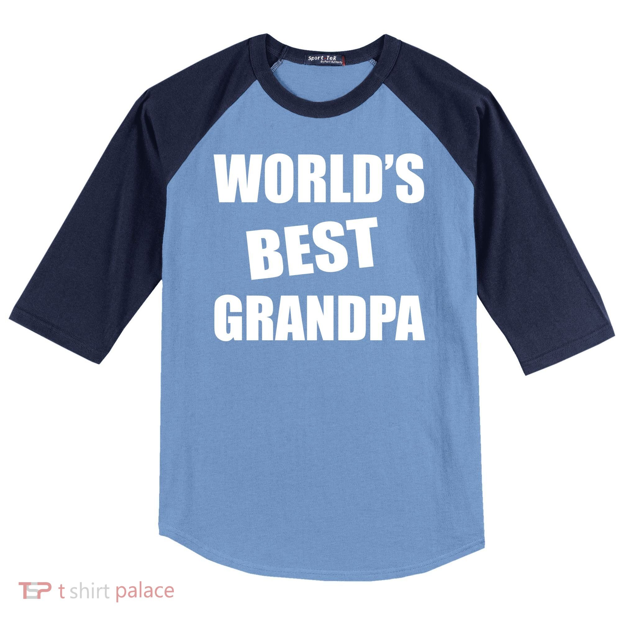 World's Best Grandpa Raglan Baseball Sleeve Shirt