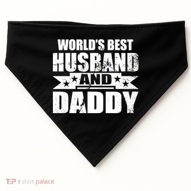 World's Best Husband And Daddy USA-Made Doggie Bandana