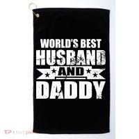 World's Best Husband And Daddy Golf Towel thumb 0