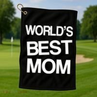 World's Best Mom Golf Towel thumb 1