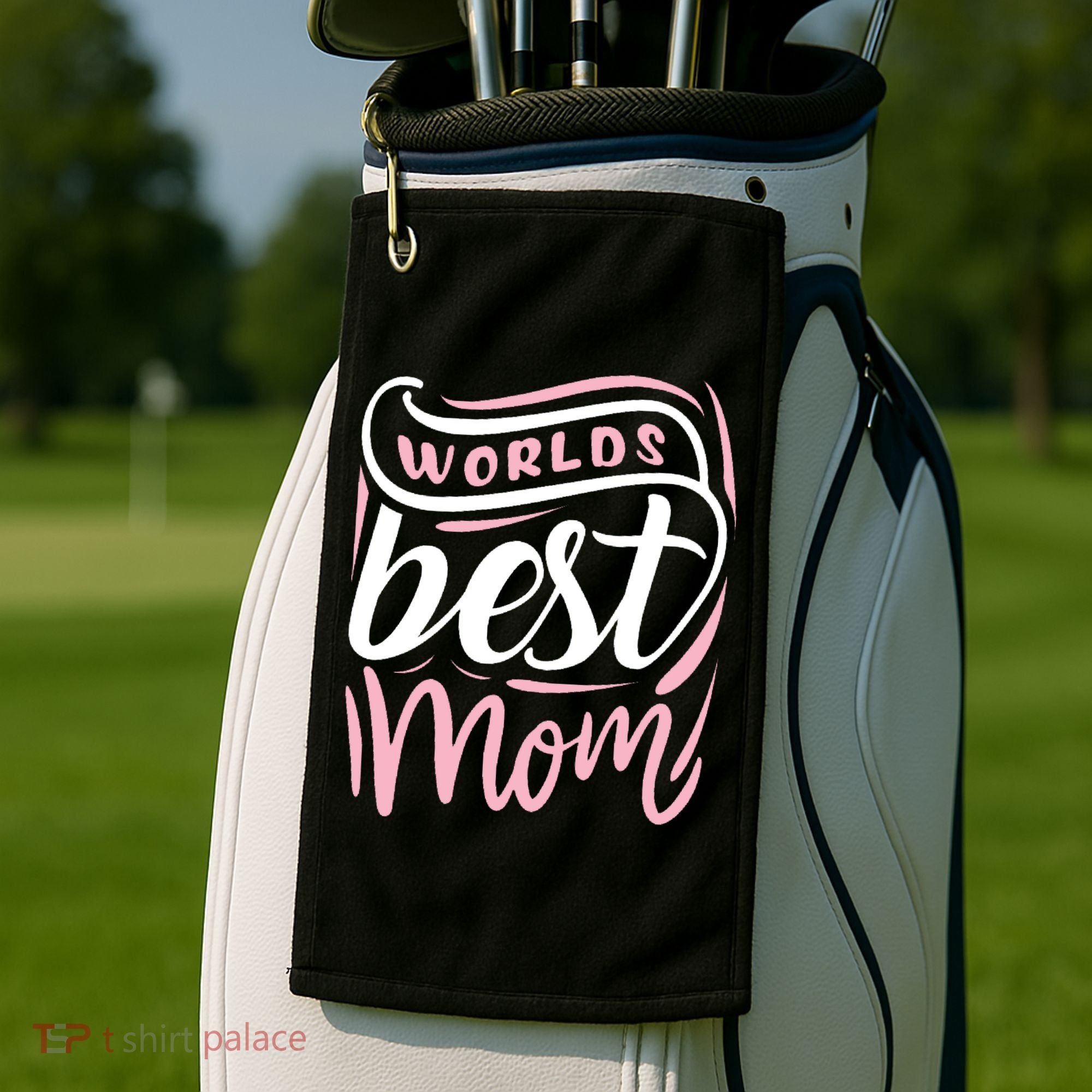 Worlds Best Mom Mothers Day Gift Golf Towel