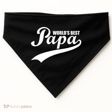 World's Best Papa USA-Made Doggie Bandana