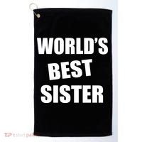 World's Best Sister Golf Towel thumb 0