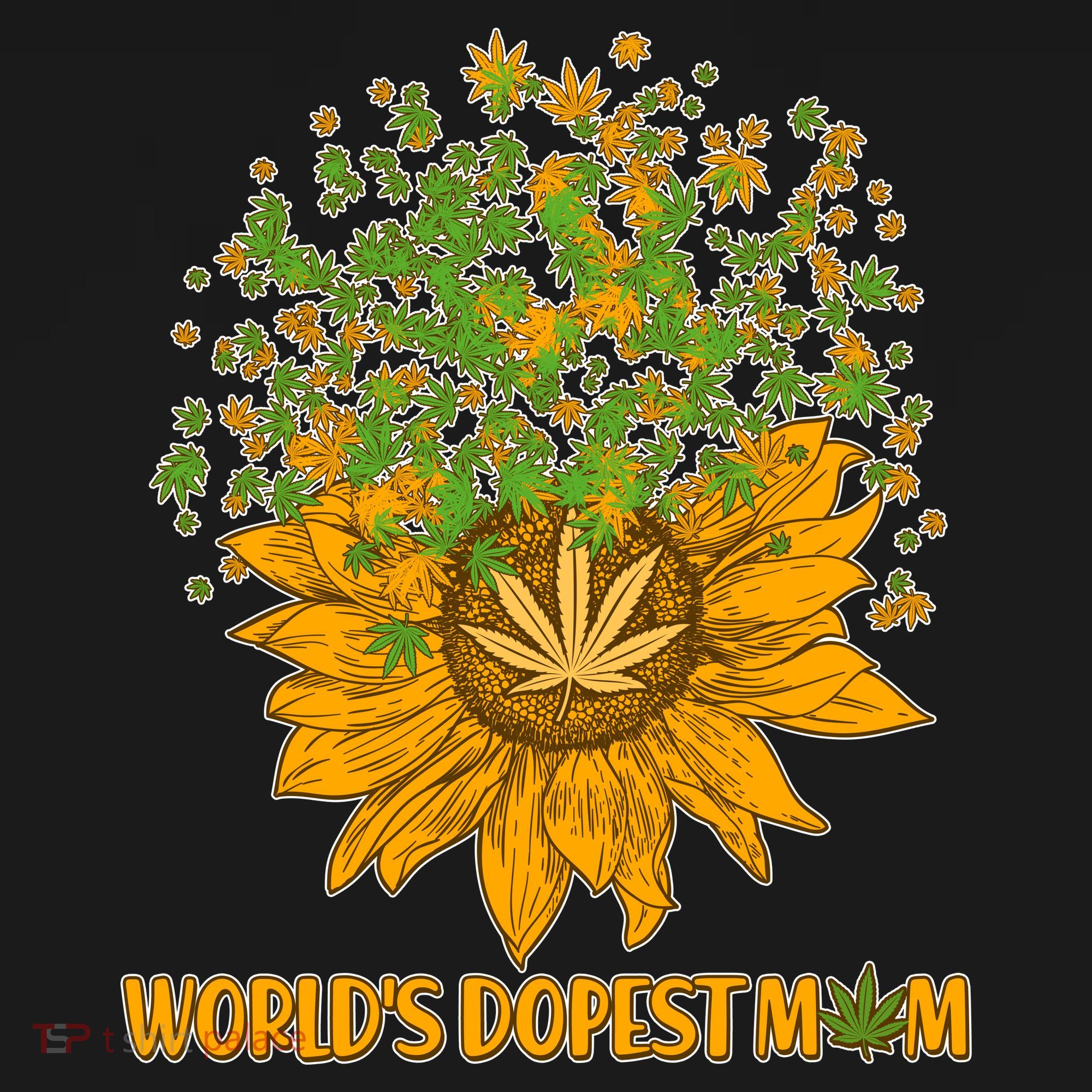World's Dopest Mom Sunflower Doggie Tank
