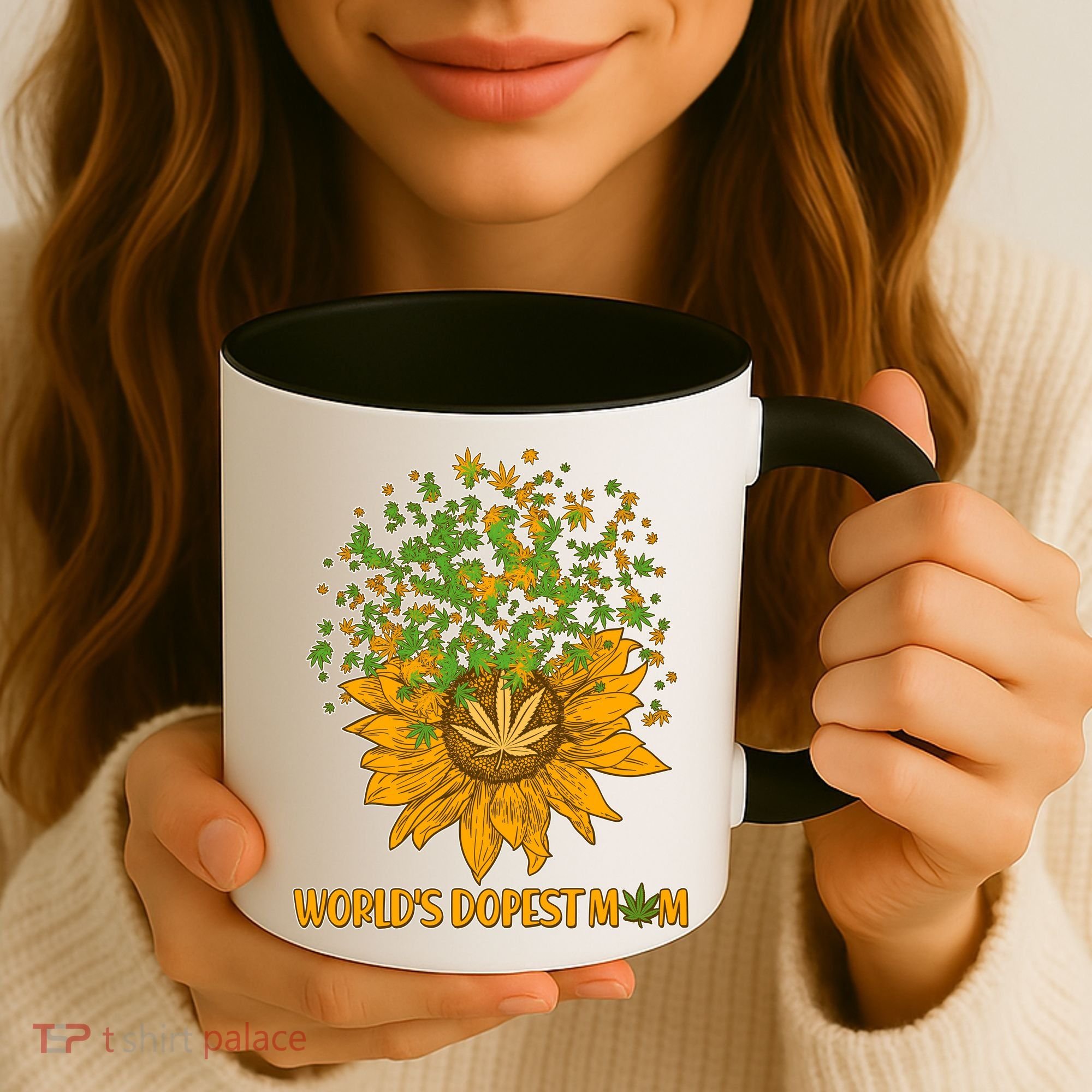 World's Dopest Mom Sunflower Coffee Mug