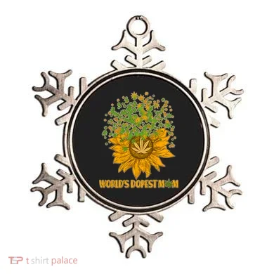 World's Dopest Mom Sunflower Ornament