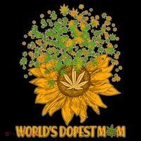 World's Dopest Mom Sunflower Ornament thumb 1