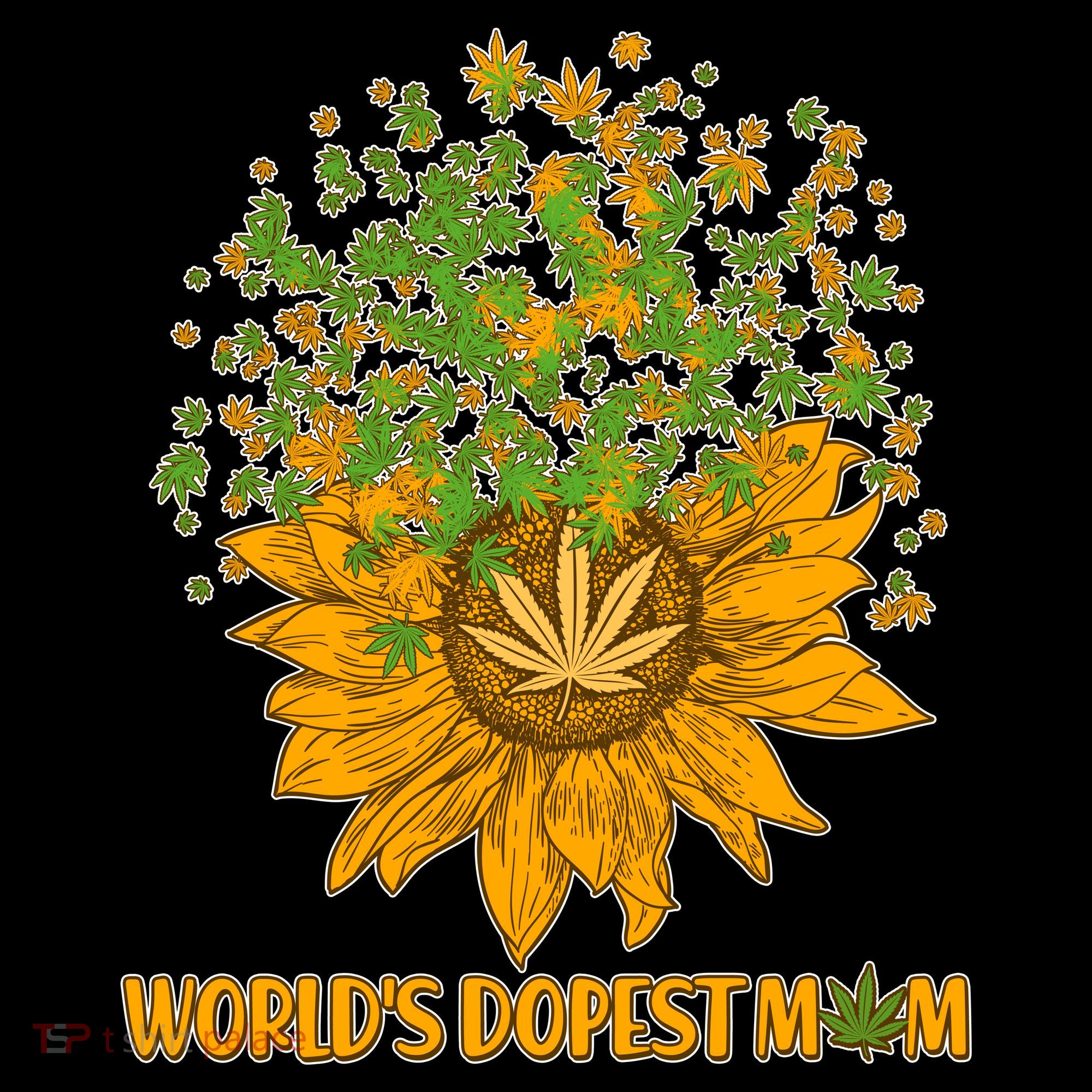 World's Dopest Mom Sunflower Ornament
