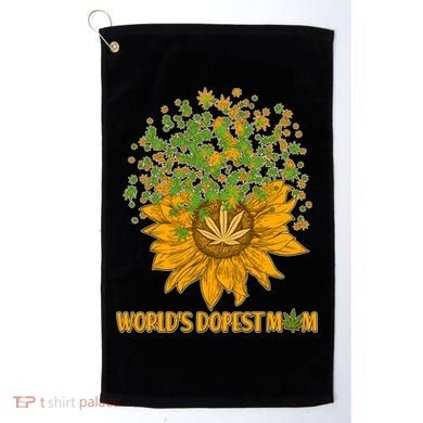 World's Dopest Mom Sunflower Golf Towel