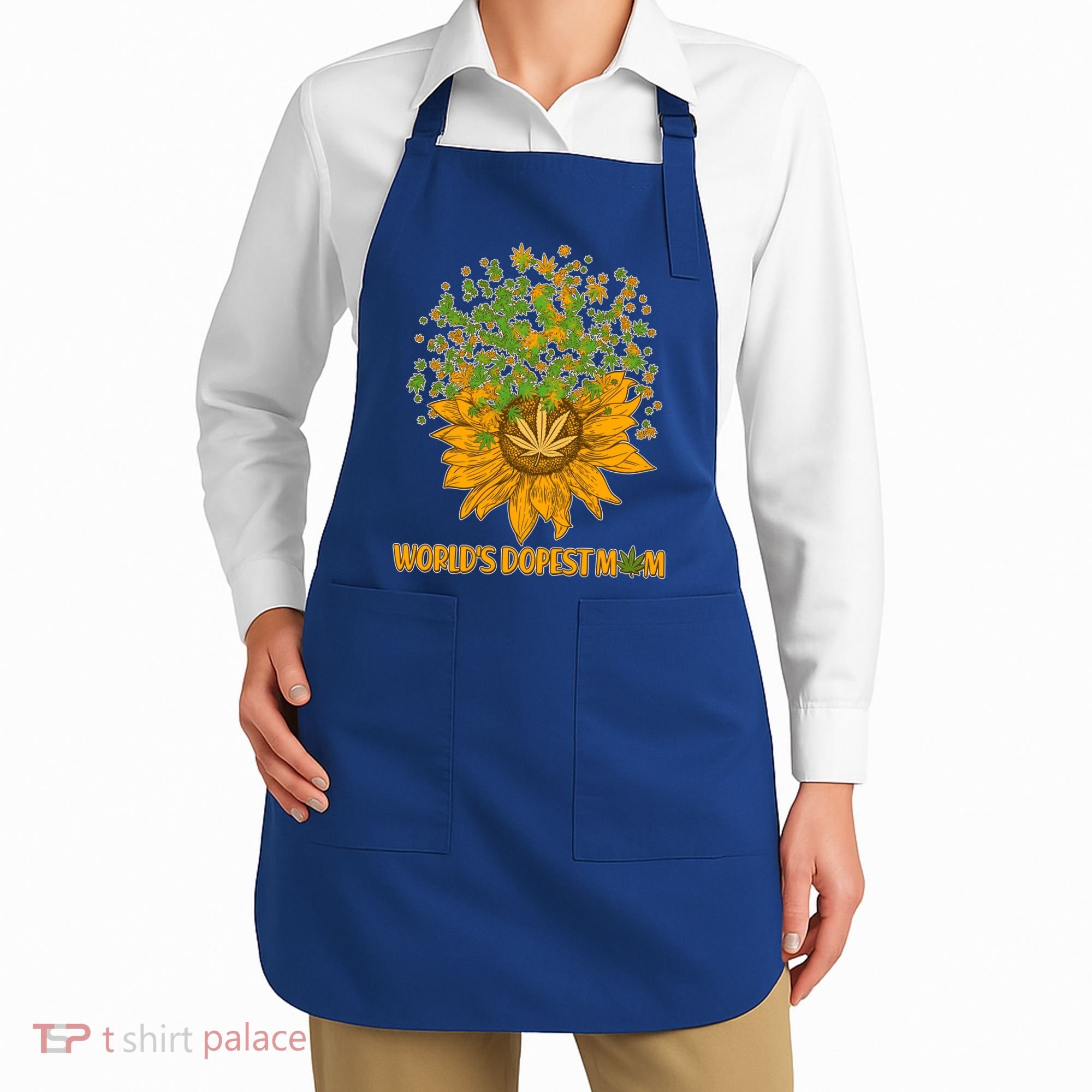 World's Dopest Mom Sunflower Apron