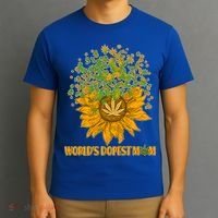 World's Dopest Mom Sunflower T-Shirt thumb 3