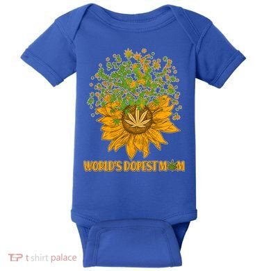 World's Dopest Mom Sunflower Baby Bodysuit