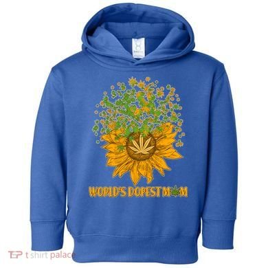 World's Dopest Mom Sunflower Toddler Hoodie