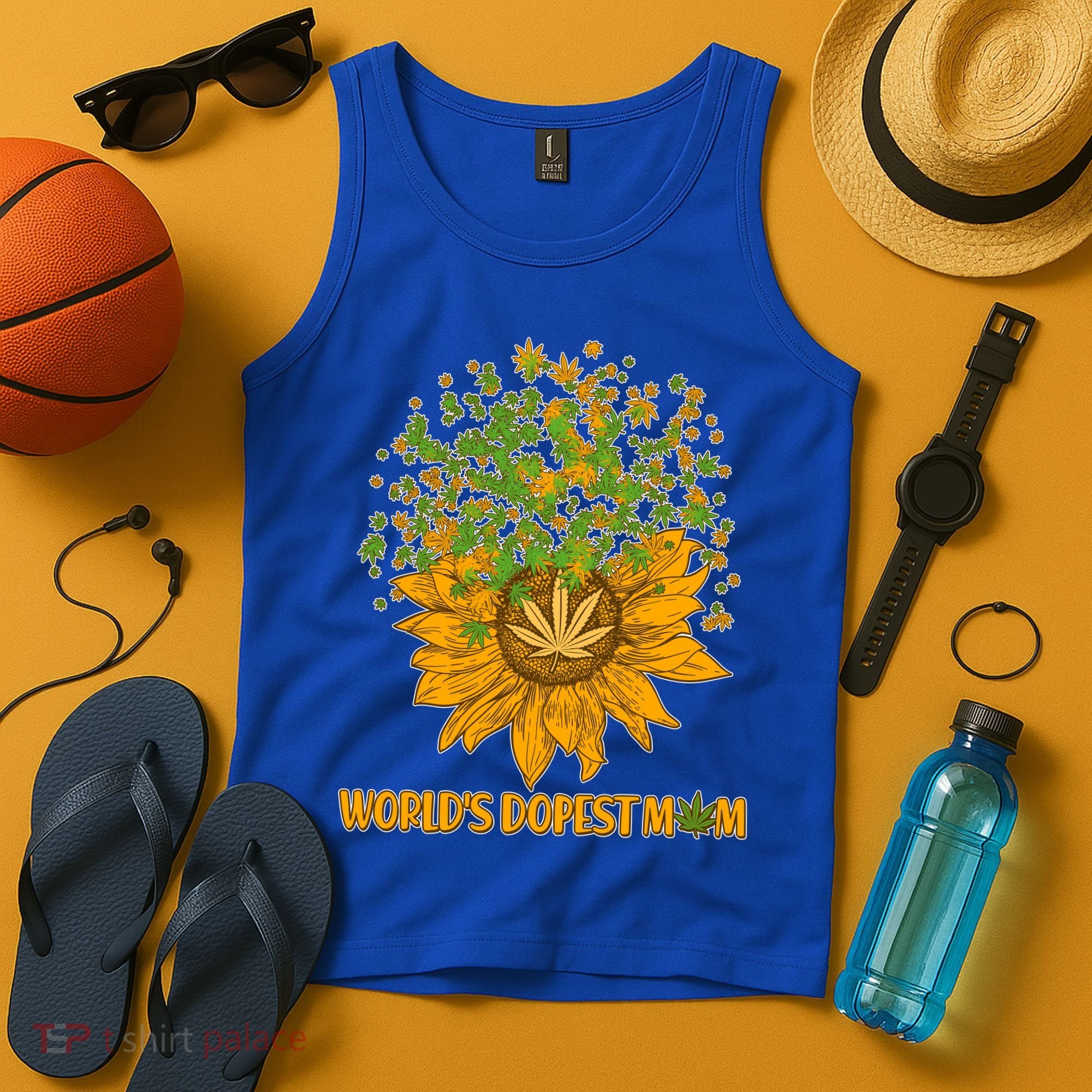World's Dopest Mom Sunflower Tank Top