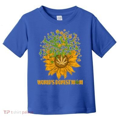 World's Dopest Mom Sunflower Toddler T-Shirt