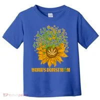 World's Dopest Mom Sunflower Toddler T-Shirt thumb 0