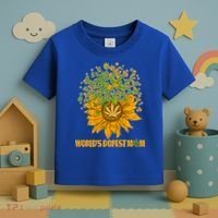 World's Dopest Mom Sunflower Toddler T-Shirt thumb 3
