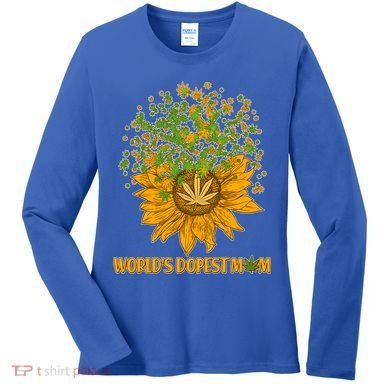 World's Dopest Mom Sunflower Women's Long Sleeve Shirt