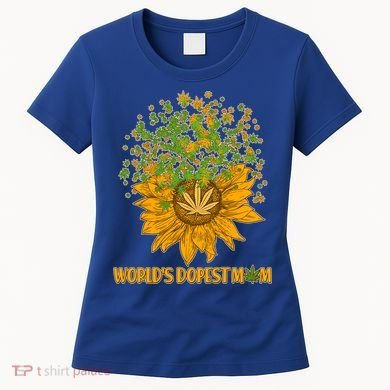 World's Dopest Mom Sunflower Women's T-Shirt
