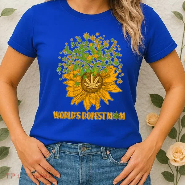 World's Dopest Mom Sunflower Women's T-Shirt