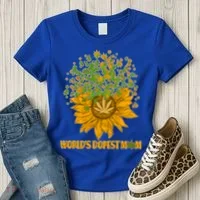 World's Dopest Mom Sunflower Women's T-Shirt thumb 3