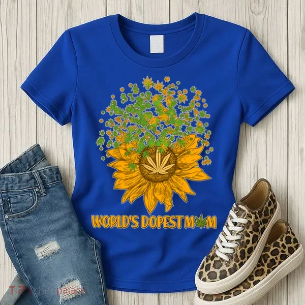 World's Dopest Mom Sunflower Women's T-Shirt