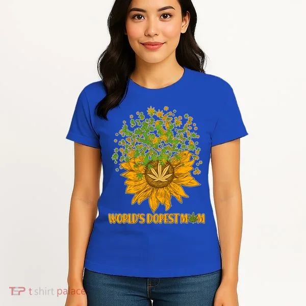 World's Dopest Mom Sunflower Women's T-Shirt