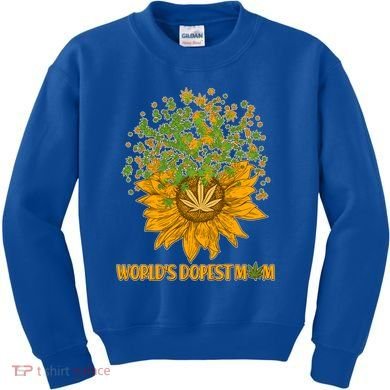 World's Dopest Mom Sunflower Kids Sweatshirt