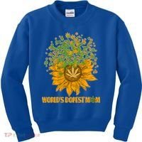 World's Dopest Mom Sunflower Kids Sweatshirt thumb 0