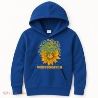 World's Dopest Mom Sunflower Kids Hoodie thumb 0