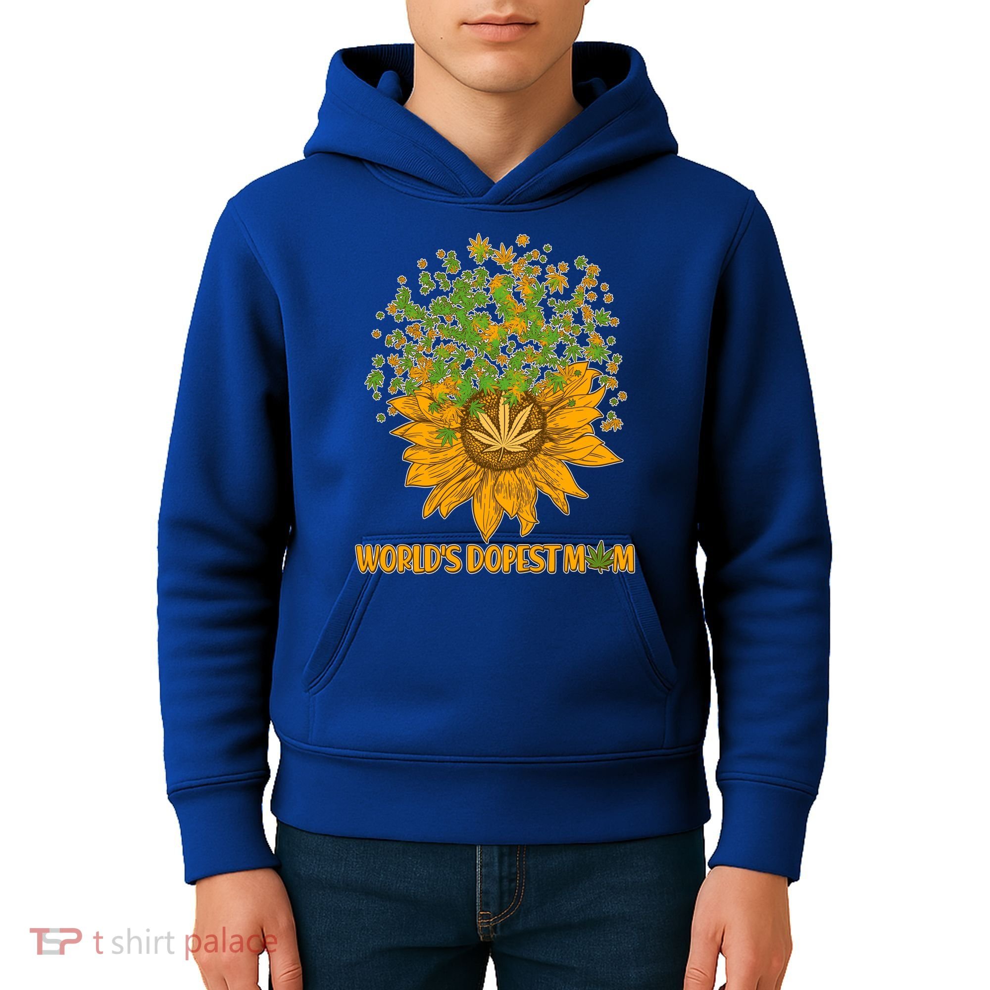 World's Dopest Mom Sunflower Kids Hoodie