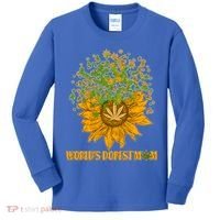 World's Dopest Mom Sunflower Kids Long Sleeve Shirt thumb 0
