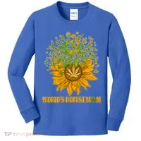 World's Dopest Mom Sunflower Kids Long Sleeve Shirt thumb 0