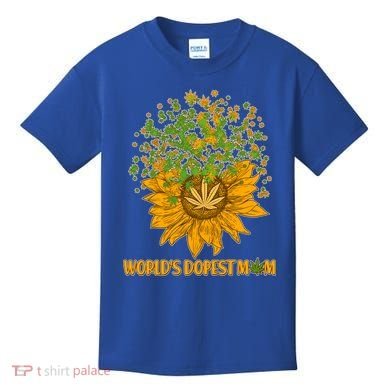 World's Dopest Mom Sunflower Kids T-Shirt