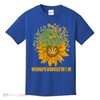 World's Dopest Mom Sunflower Kids T-Shirt thumb 0