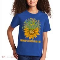 World's Dopest Mom Sunflower Kids T-Shirt thumb 2