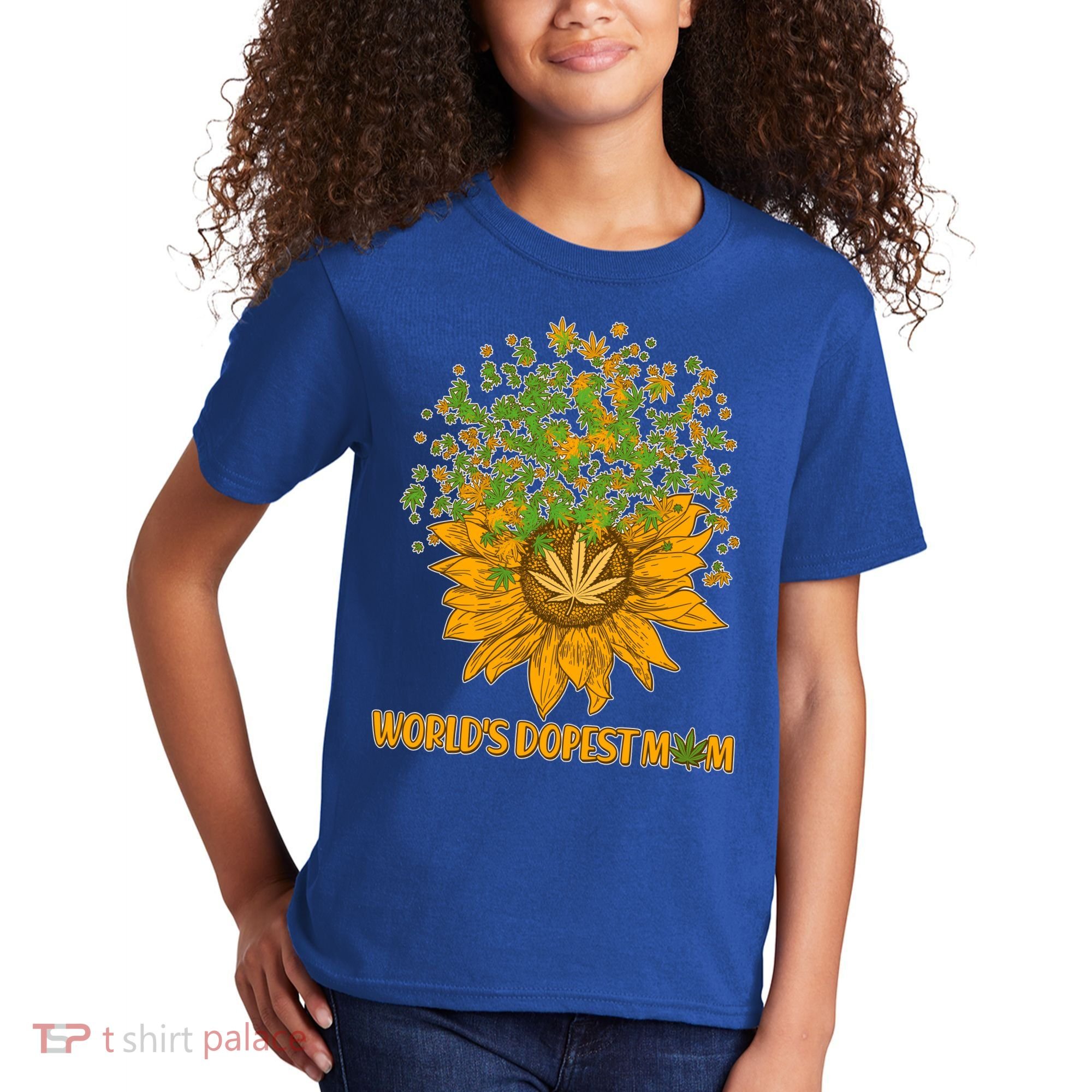 World's Dopest Mom Sunflower Kids T-Shirt