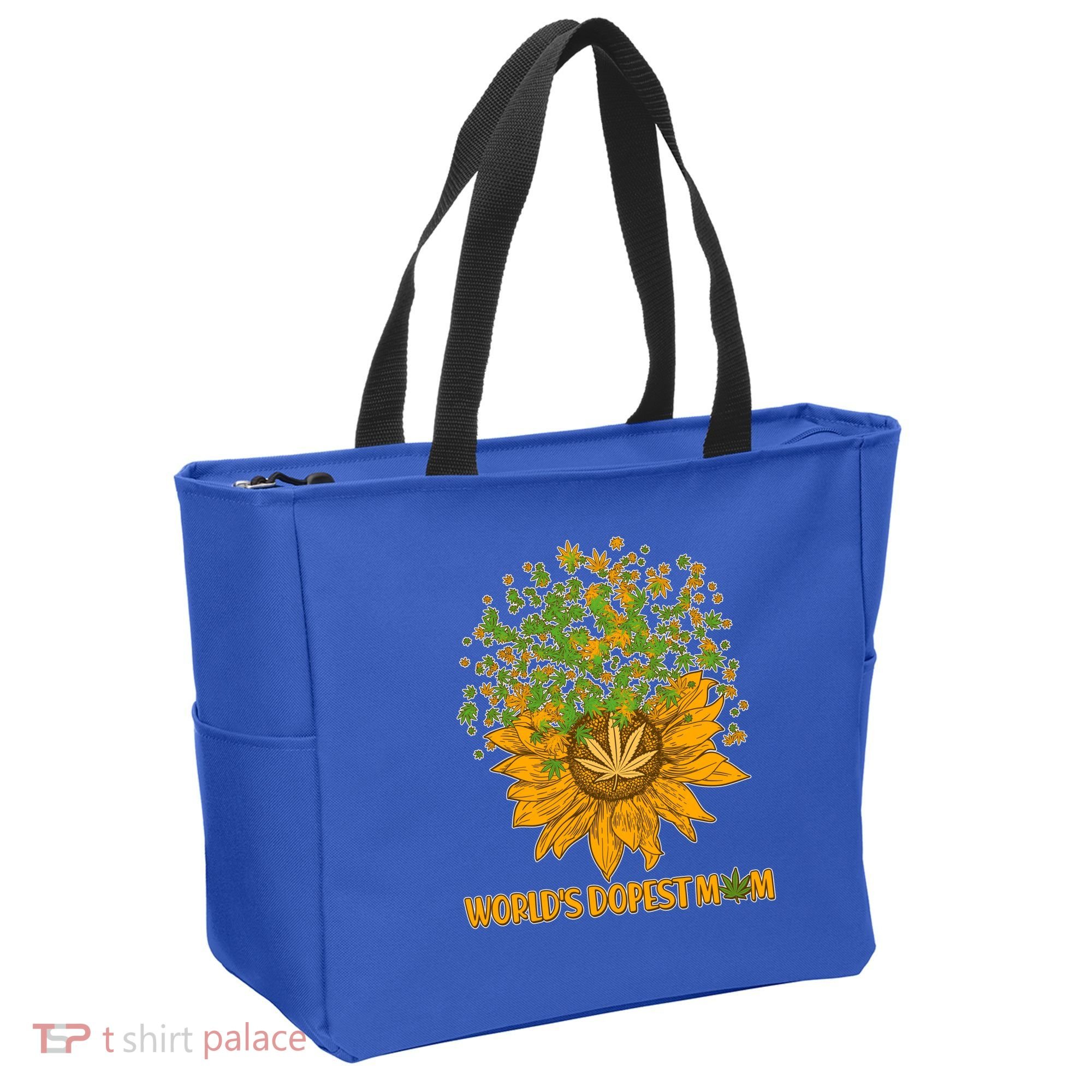 World's Dopest Mom Sunflower Tote Bag