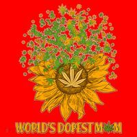 World's Dopest Mom Sunflower Santa Hat thumb 1