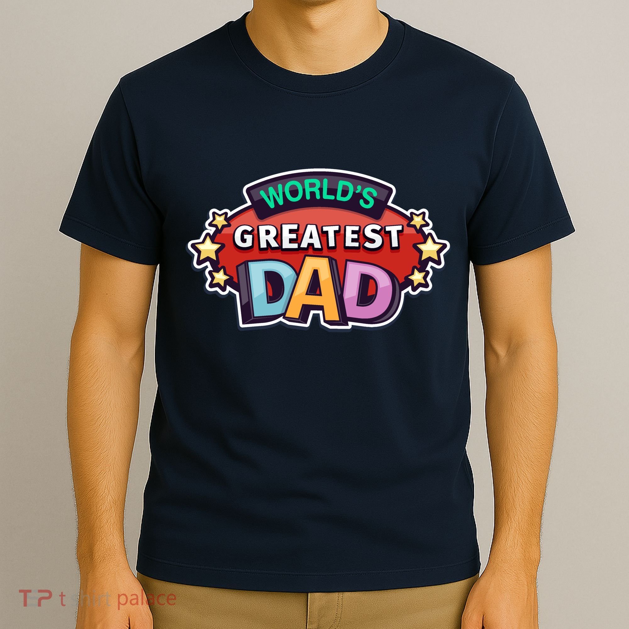 World's Greatest Dad Colorful Father's Day T-Shirt