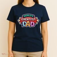 World's Greatest Dad Colorful Father's Day T-Shirt thumb 4