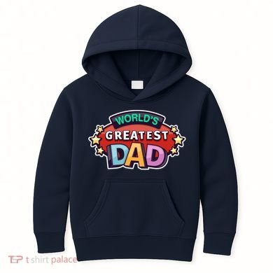 World's Greatest Dad Colorful Father's Day Kids Hoodie