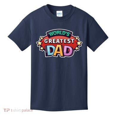 World's Greatest Dad Colorful Father's Day Kids T-Shirt